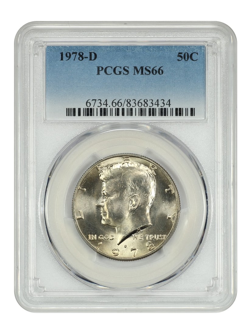 1978-D Kennedy Half Dollar PCGS MS66 Uncirculated Coin (1 of 4)