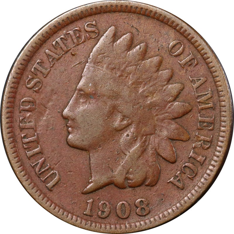 San Francisco Mint 1908-S Indian Head Cent Copper Coin Circulated: San Francisco Mint 1908-S Indian Head Cent Copper Coin Circulated This is a 1908-S Indian Cent minted in San Francisco. The coin is composed of copper and has been circulated. It is uncertified and in