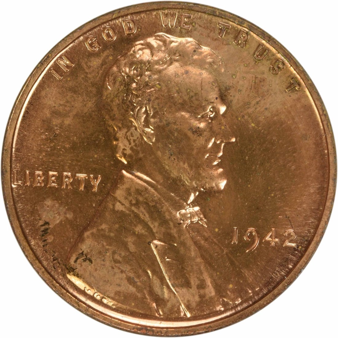 1942 Lincoln Wheat Cent Choice Proof Uncertified Copper (1 of 2)