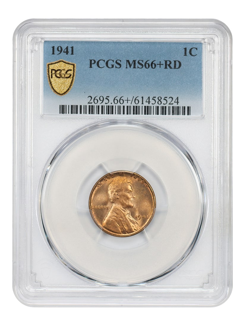 PCGS MS66+RD 1941 Lincoln Wheat Cent Philadelphia Uncirculated 1C (1 of 4)