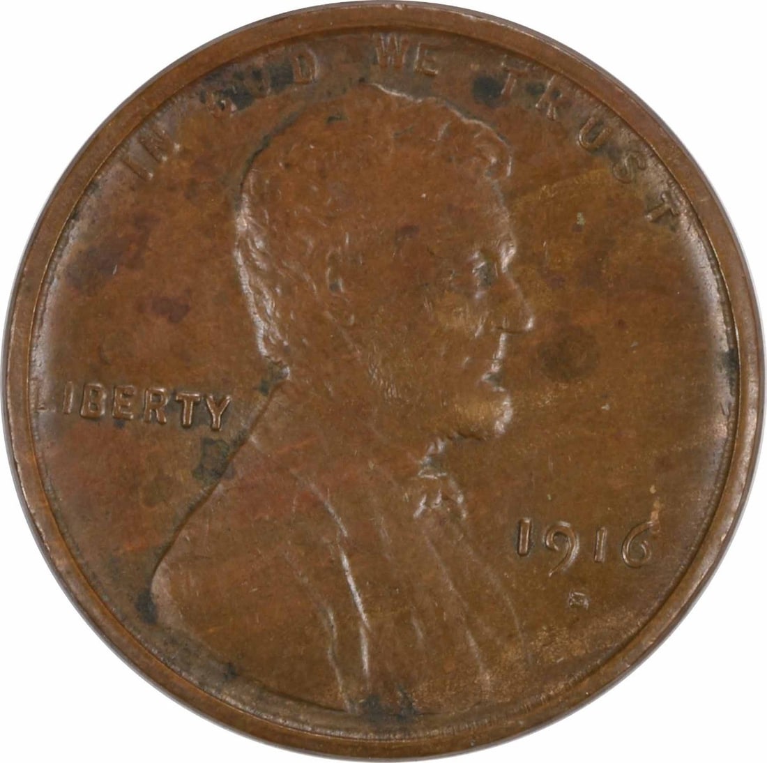 1916-S Lincoln Wheat Cent AU Copper Uncertified Coin (1 of 2)