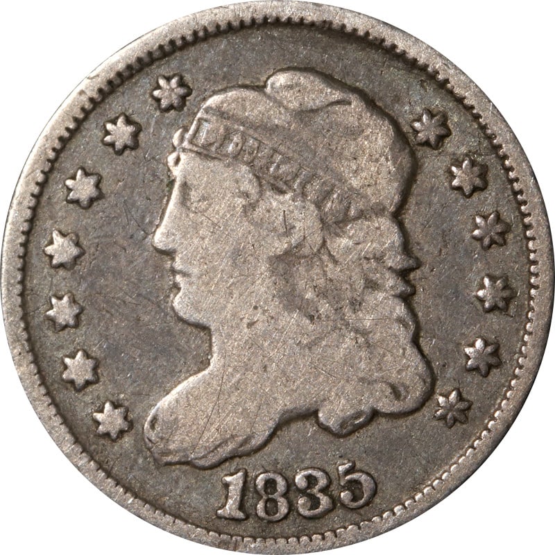 1835 Bust Half Dime Silver Coin Circulated UNCERTIFIED (1 of 2)