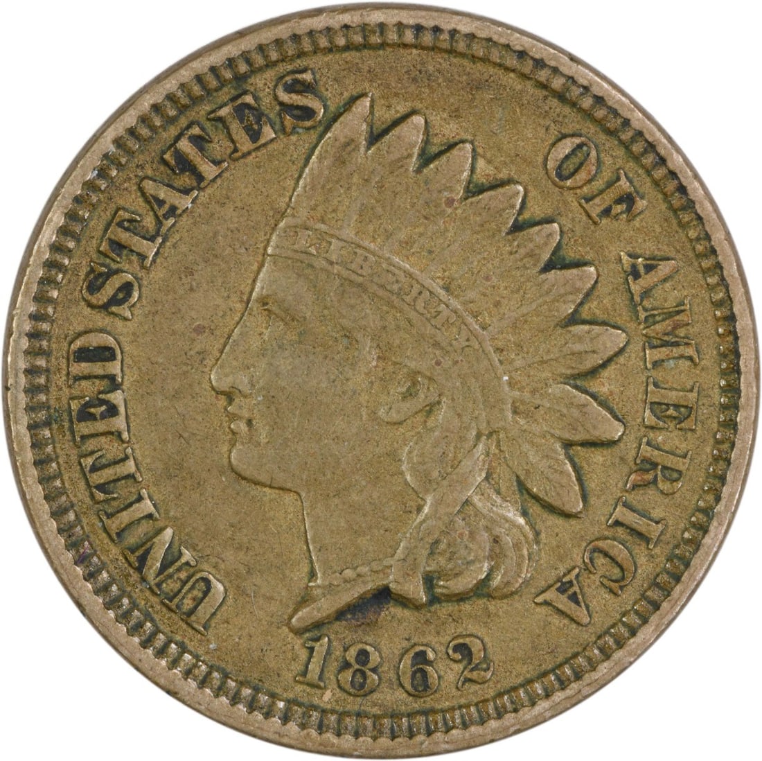 1862 Indian Head Cent EF Uncertified 19mm Philadelphia Mint (1 of 2)