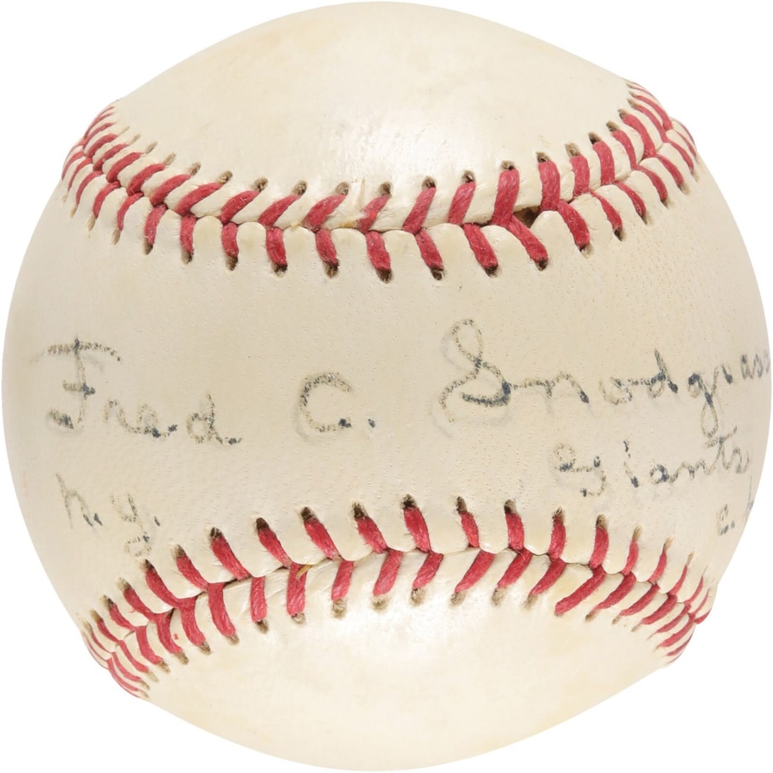 Fred Snodgrass Signed Official National League Baseball JSA COA New York Giants: Fred Snodgrass Signed Official National League Baseball JSA COA New York Giants This rare single-signed Official National League baseball features the autograph of Fred Snodgrass, a notable player fro