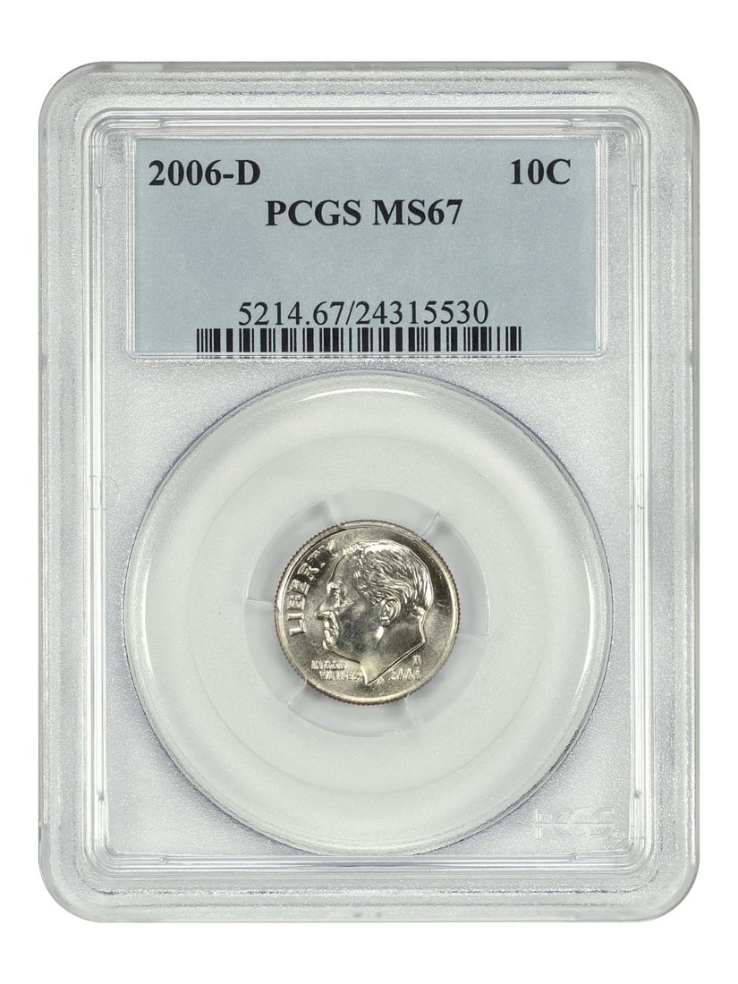 PCGS MS67 2006 Denver Mint Roosevelt Dime 10C Uncirculated (1 of 4)