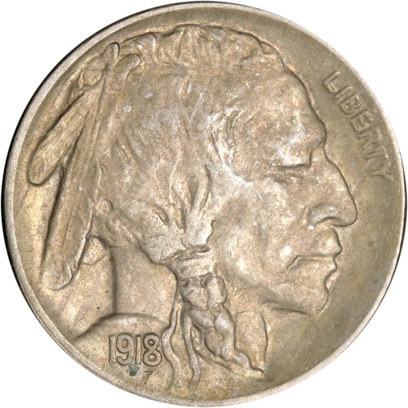 1918-P Buffalo Nickel Philadelphia Circulated Nickel Coin (1 of 2)