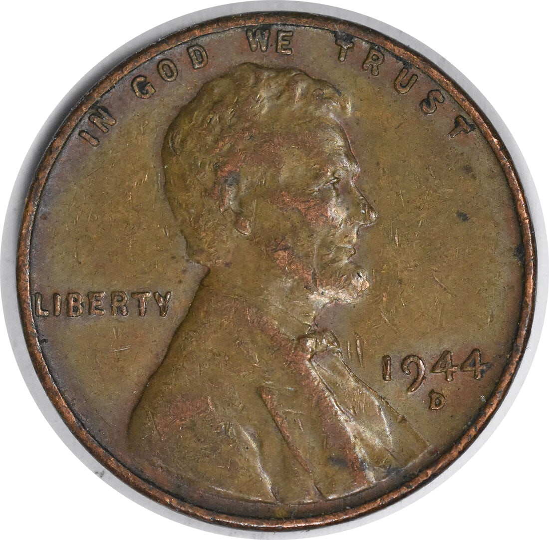 1944-D/S Lincoln Wheat Cent OMM 1 Uncertified 95% Copper: 1944-D/S Lincoln Wheat Cent OMM 1 Uncertified 95% Copper This 1944-D/S Lincoln Cent is an intriguing addition to any collection, featuring the unique OMM 1 FS-511 designation. It is a circulated coin