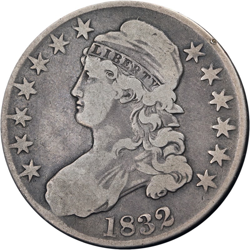 1832 Silver Capped Bust Half Dollar VG F Strong Eye Appeal (1 of 2)