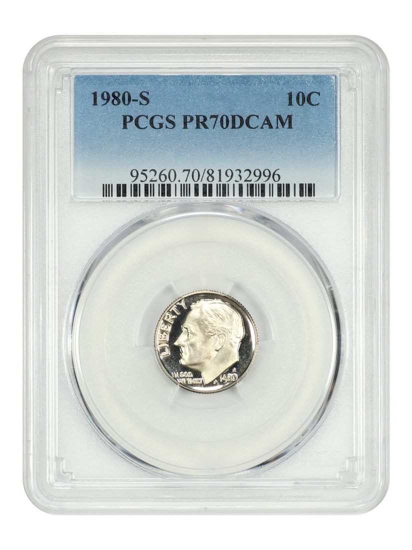 PCGS PR70DCAM 1980-S Roosevelt Dime Proof 10C San Francisco Mint (1 of 4)