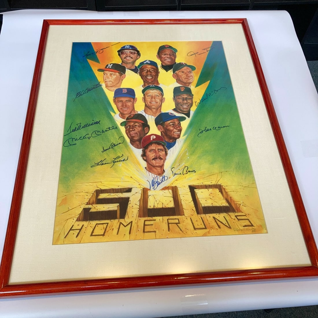 500 Home Run Club Signed Photo Mickey Mantle Ted Williams PSA Authenticated Framed 24x30: 500 Home Run Club Signed Photo Mickey Mantle Ted Williams PSA Authenticated Framed 24x30 This exquisite 500 Home Run Club signed lithograph features the legendary signatures of eleven iconic MLB playe