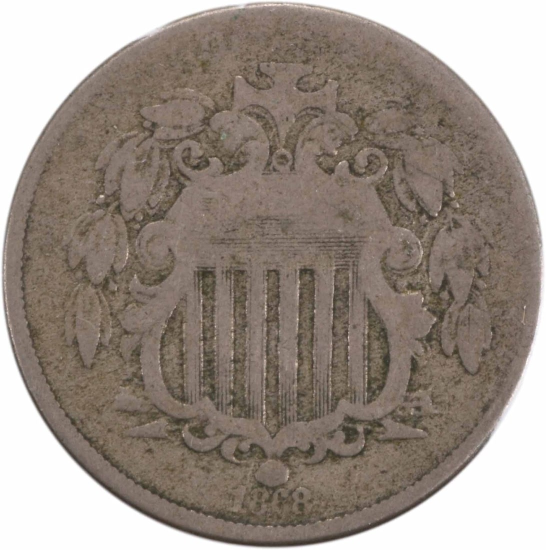 1868 Shield 5C Nickel DDO FS-106 Good Grade Uncertified Coin (1 of 2)