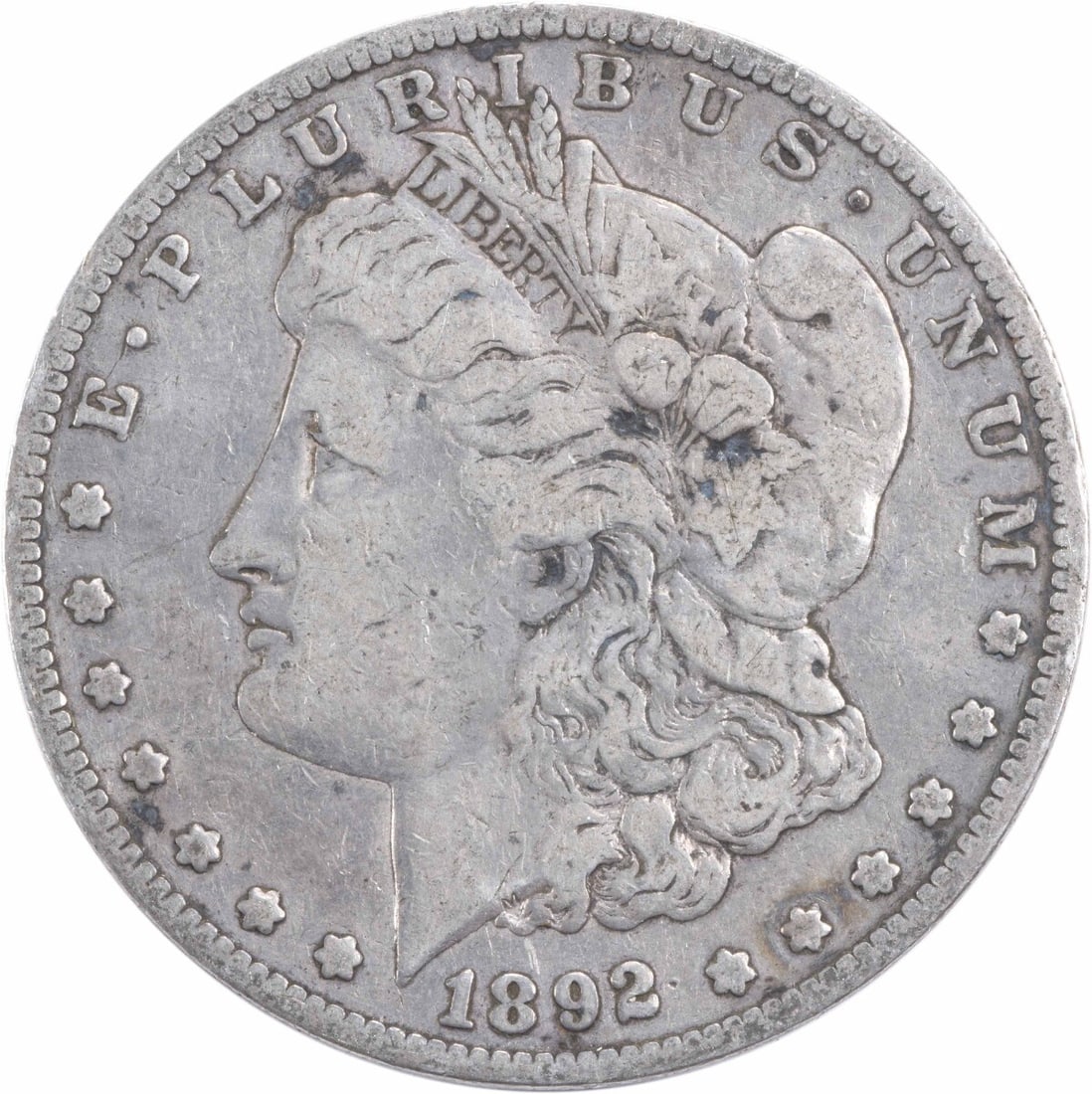San Francisco 1892 S Morgan Silver Dollar Very Fine Uncertified US Coin: San Francisco 1892 S Morgan Silver Dollar Very Fine Uncertified US Coin This is an 1892-S Morgan Silver Dollar from the United States, featuring the design by George T. Morgan. The coin is composed of