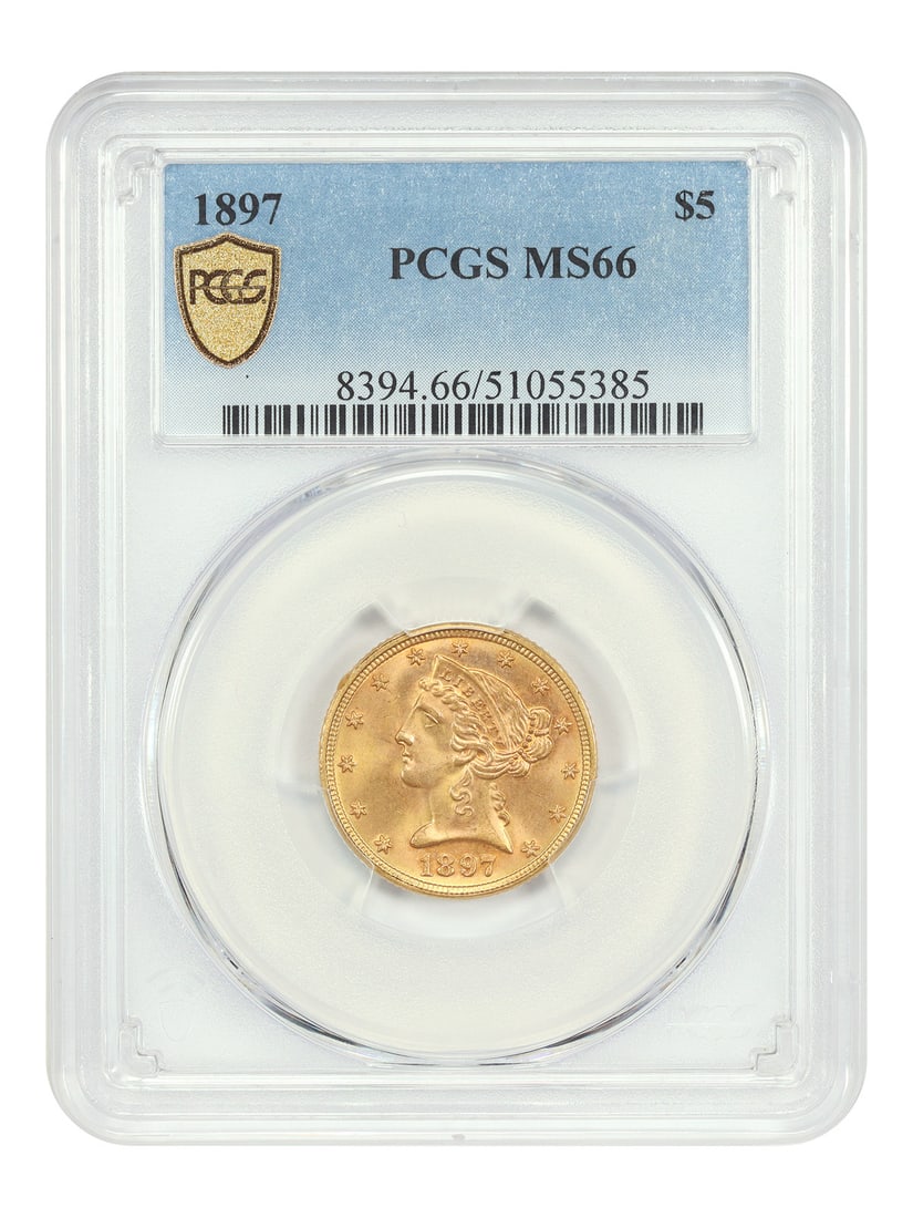 PCGS MS66 1897 Liberty Head $5 Gold Coin Philadelphia Mint (1 of 4)