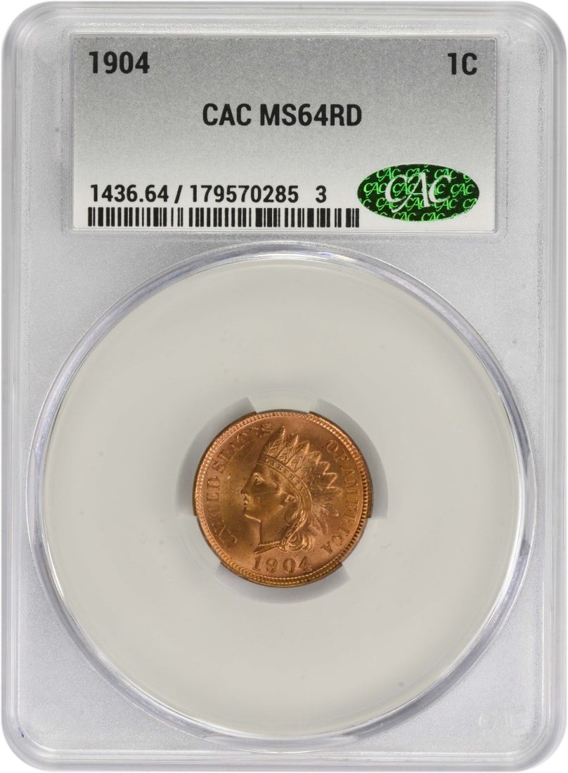 1904 Indian Head Cent MS64RD CACG Uncirculated Coin (1 of 2)