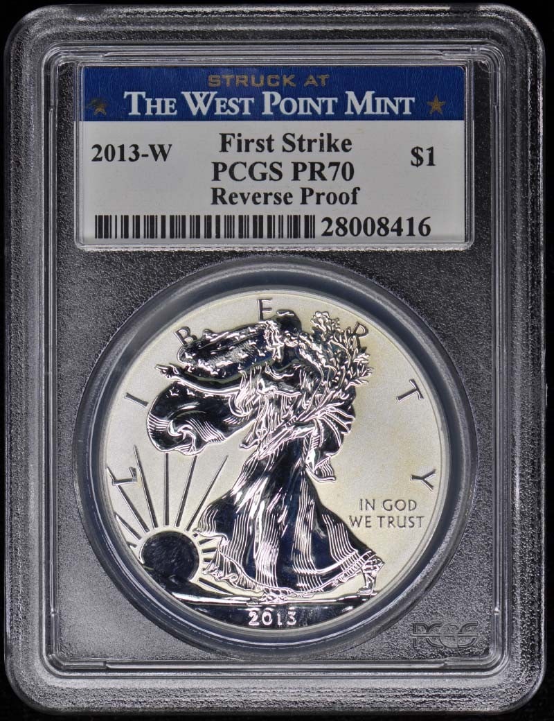 2013 West Point Eagle Silver Dollar 2-Piece PCGS SP70 PF70 Set: 2013 West Point Eagle Silver Dollar 2-Piece PCGS SP70 PF70 Set This is a 2013 West Point Eagle 2-piece set, featuring S$1 coins graded Enhanced SP70 and PF70 by PCGS. Both coins are from the United St