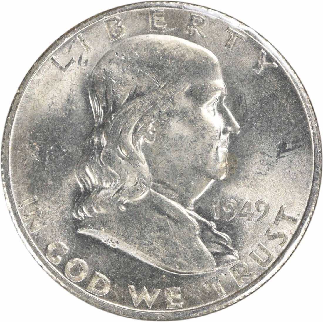 1949-S/S Franklin Silver Half Dollar Choice BU Uncertified (1 of 2)