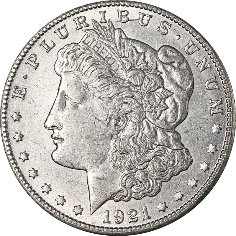 1921 San Francisco Morgan Dollar VAM 6B1A Silver Coin BU Scratch: 1921 San Francisco Morgan Dollar VAM 6B1A Silver Coin BU Scratch This is a 1921-S Morgan Silver Dollar featuring the VAM 6B(1A) variety. The coin is circulated and composed of silver with a fineness o