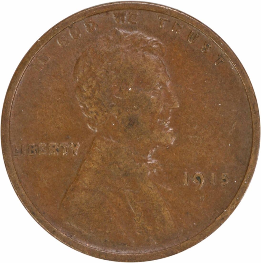 1915 Lincoln Wheat Cent EF Uncertified Copper Coin (1 of 2)