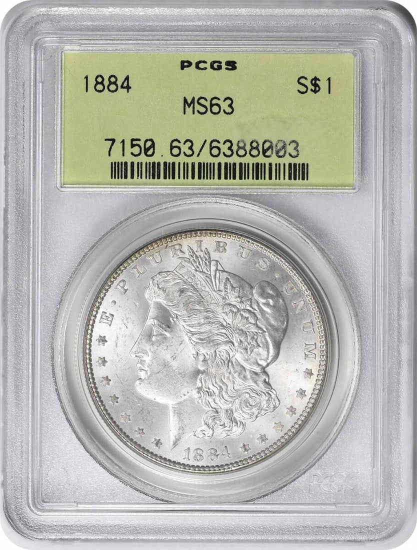 1884 Morgan Silver Dollar MS63 PCGS Uncirculated 90% Silver (1 of 2)