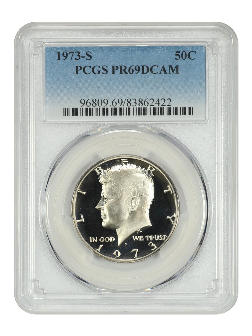 1973-S Kennedy Half Dollar PCGS PR69DCAM Uncirculated Coin (1 of 4)