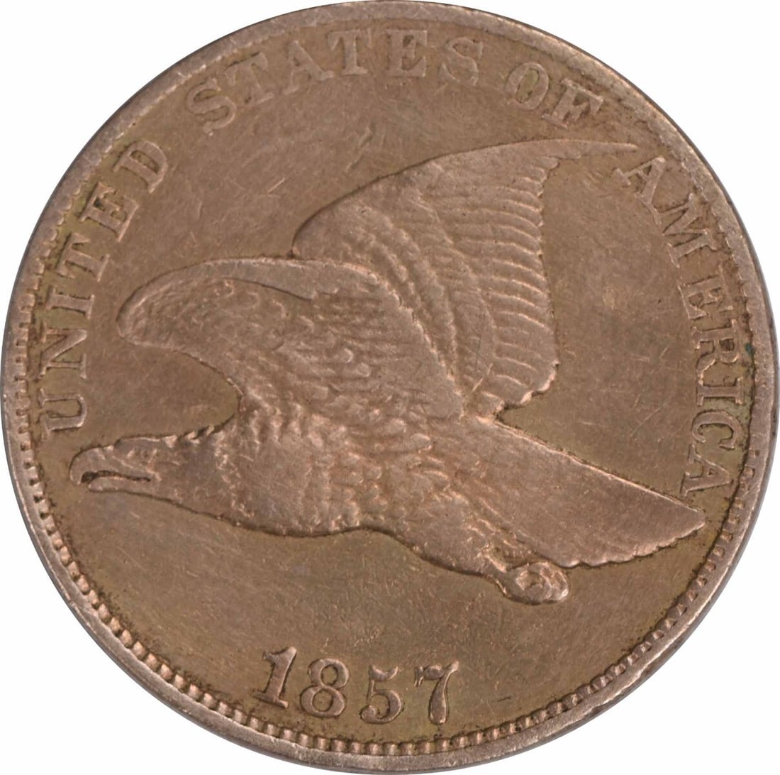 1857 Flying Eagle Cent XF Uncertified Philadelphia Mint Coin (1 of 2)