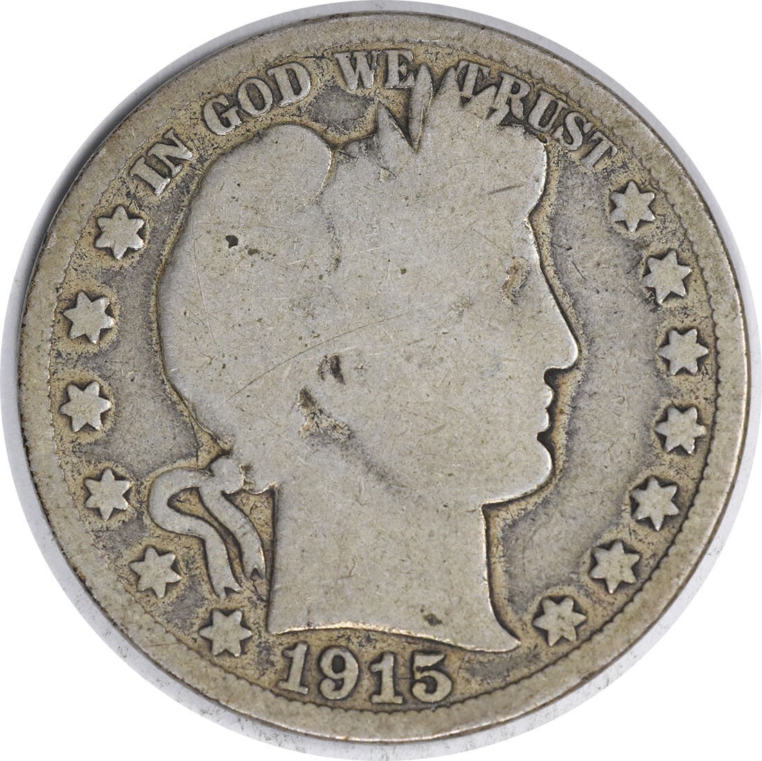 1915 Barber Half Dollar 50C Uncertified Silver Coin by Charles E. Barber: 1915 Barber Half Dollar 50C Uncertified Silver Coin by Charles E. Barber This 1915 Barber Silver Half Dollar is a classic piece of American numismatics. Featuring a design by Charles E. Barber, this c