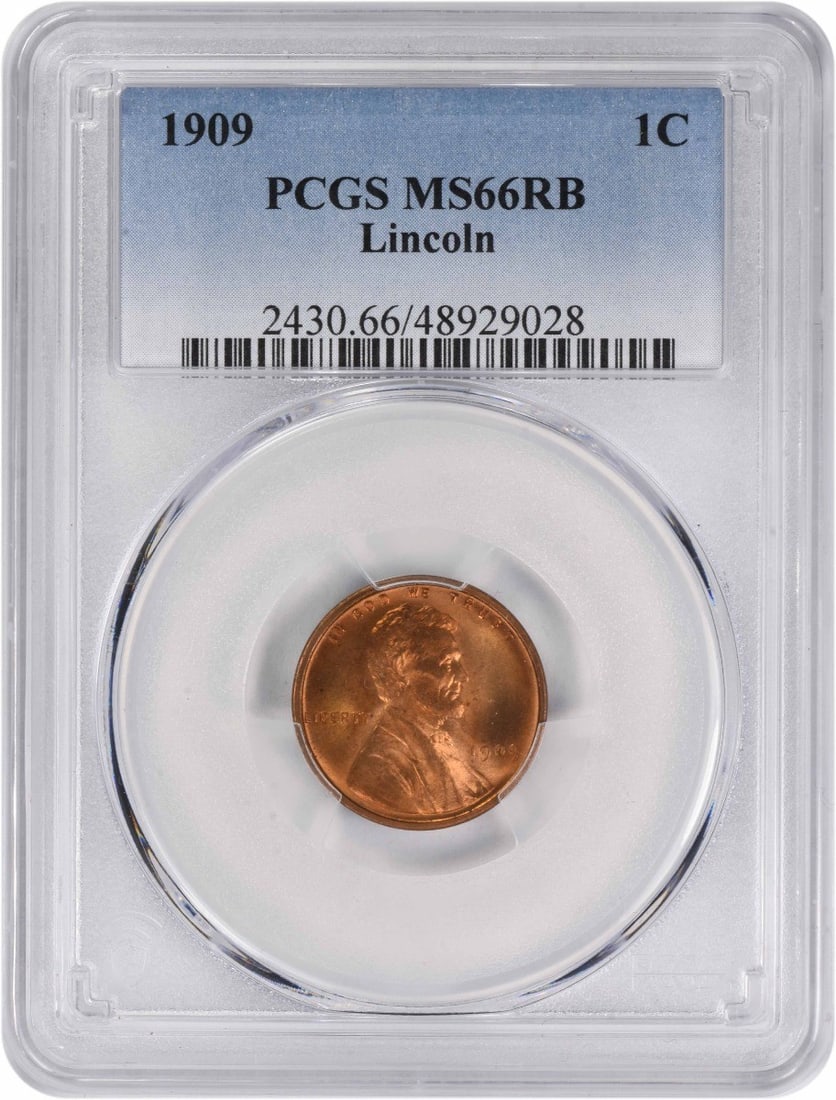1909 Lincoln Cent MS66RB Uncirculated PCGS Certified (1 of 2)