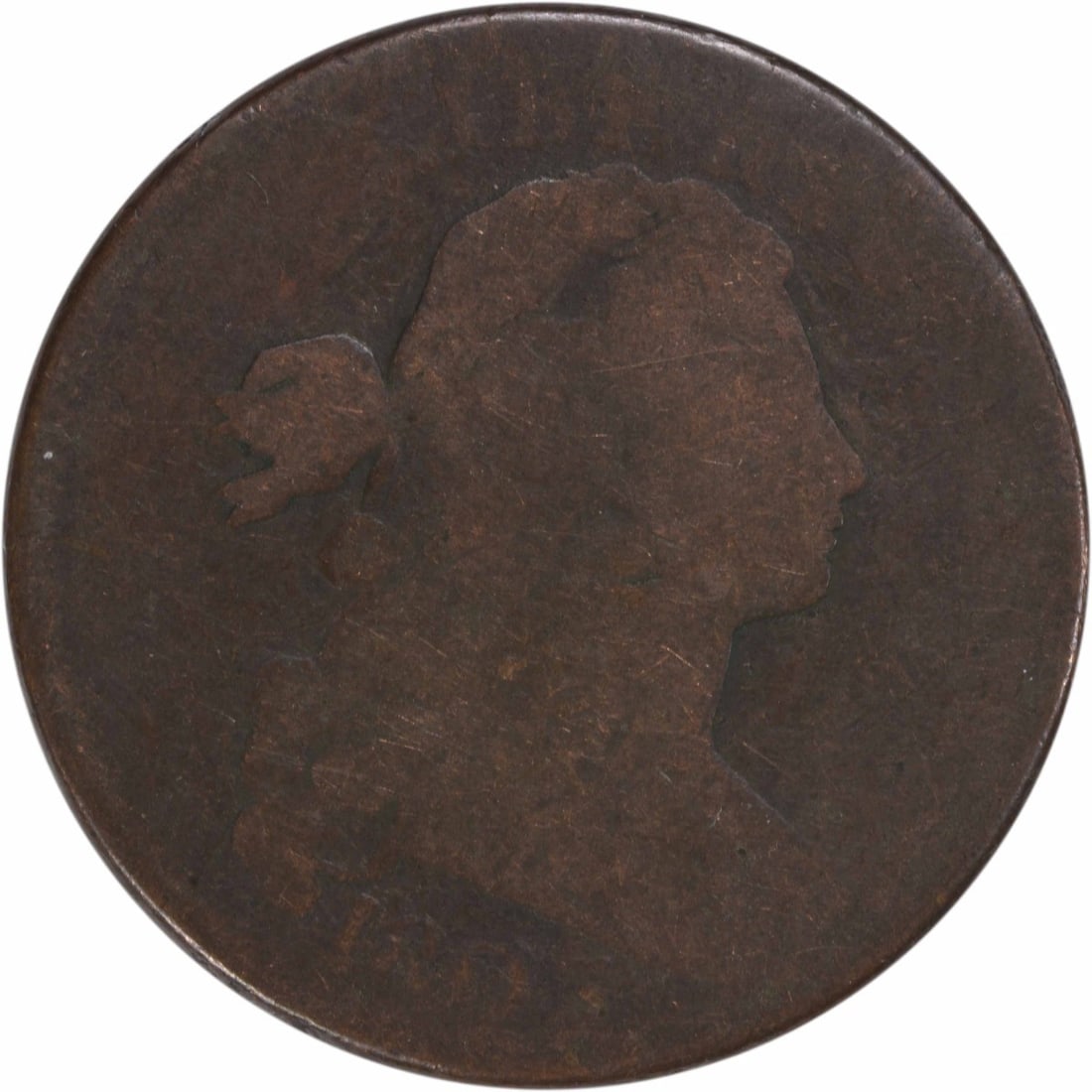 1803 Philadelphia Large Cent Draped Bust Copper Coin AG (1 of 2)