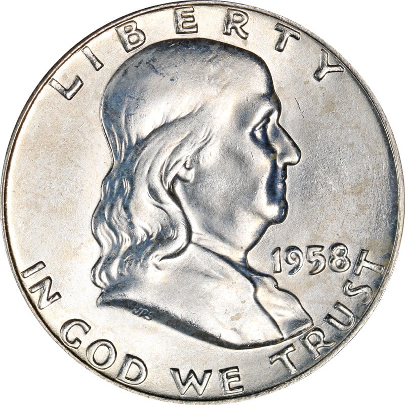 1958 Silver Half Dollar from Denver Mint (1 of 2)