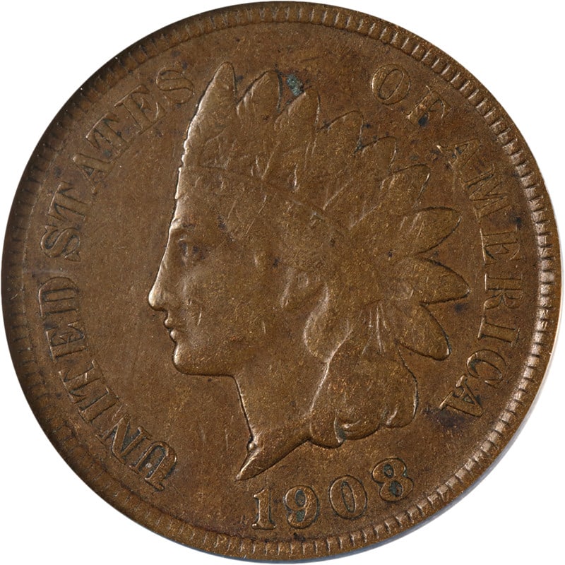 1908-S Indian Cent ANACS VF25 Copper Coin with Eye Appeal (1 of 4)