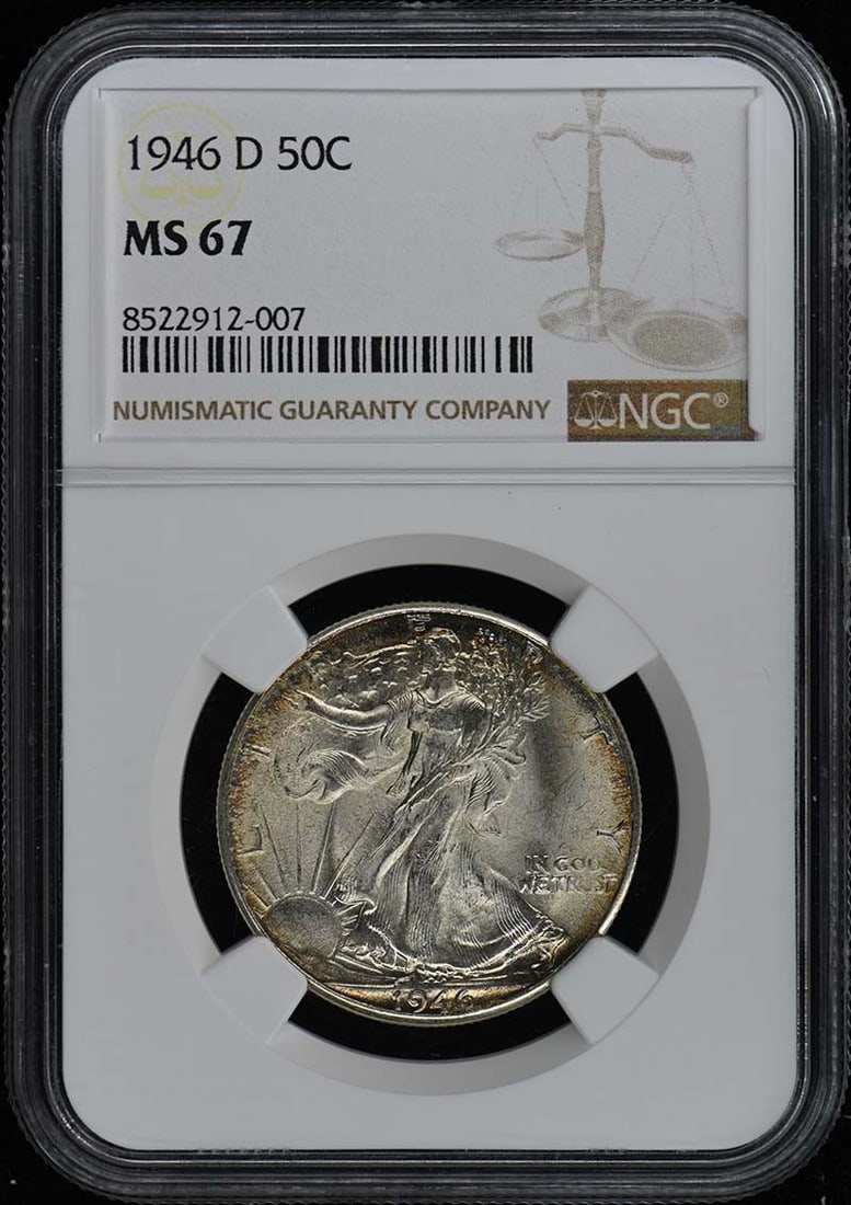 1946-D Walking Liberty Half Dollar NGC MS67 Uncirculated (1 of 4)