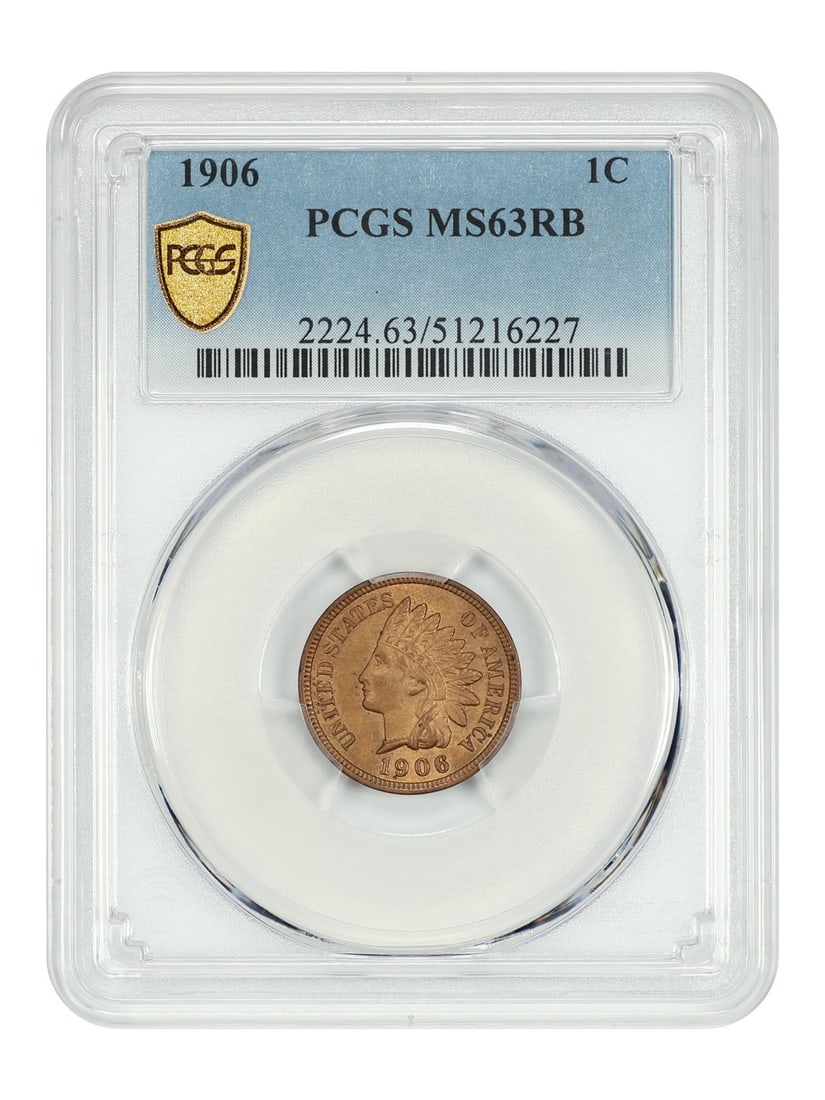 1906 Indian Cent 1C PCGS MS63RB Uncirculated Coin (1 of 4)