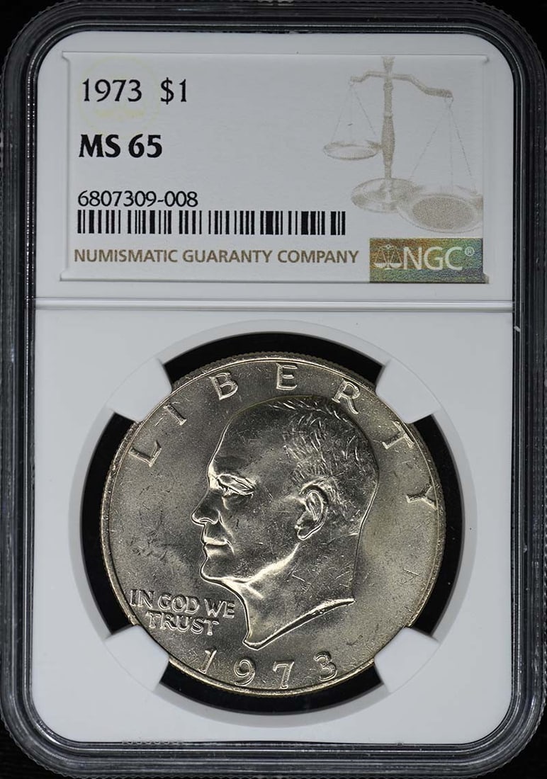 1973 Eisenhower Dollar NGC MS65 Uncirculated Philadelphia Mint (1 of 2)