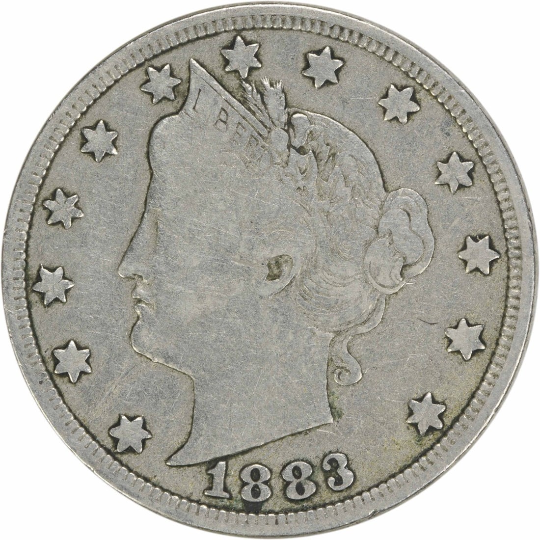 1883 Liberty Nickel 5C Circulated Uncertified Philadelphia Mint (1 of 2)