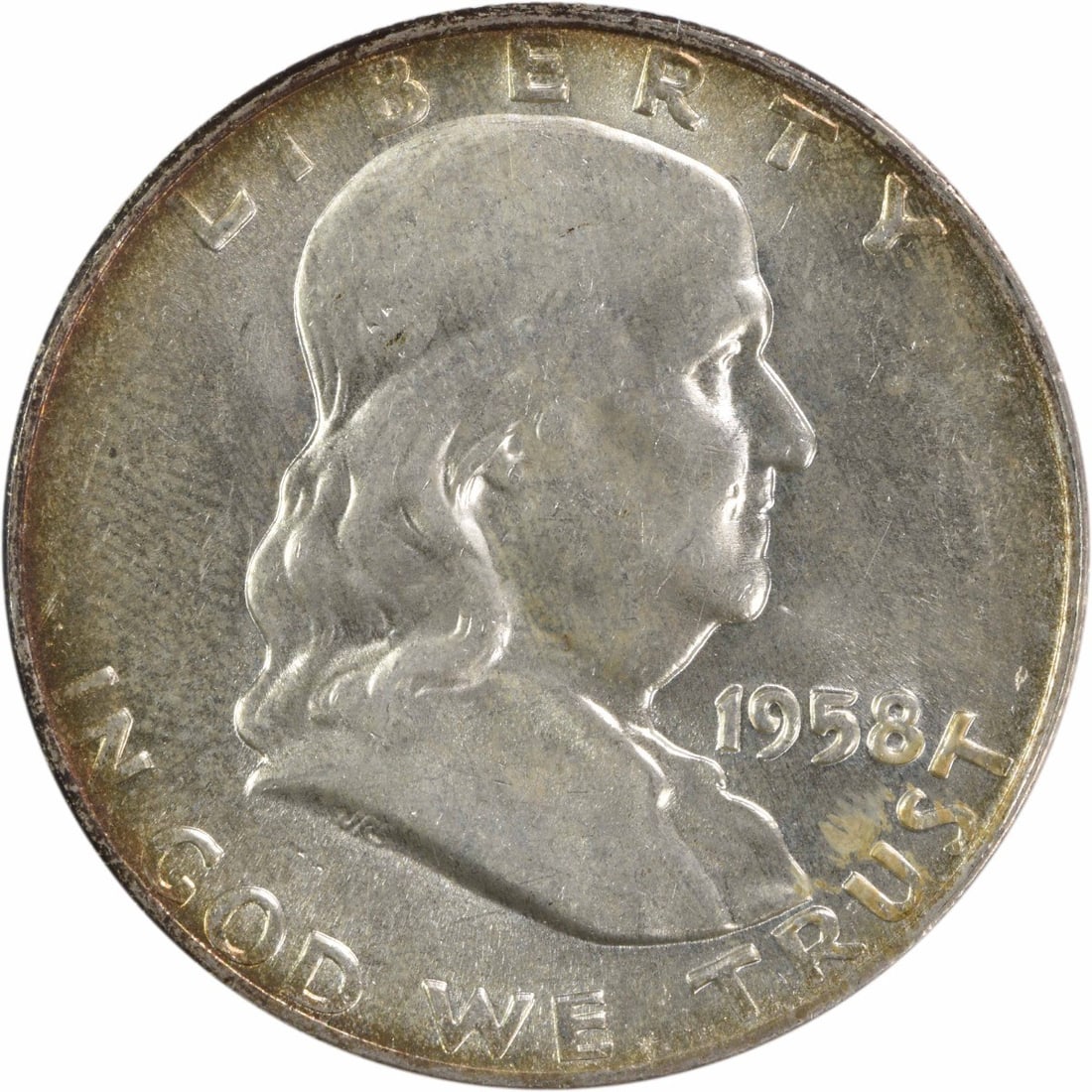 1958-D Silver Franklin Half Dollar Choice Brilliant Uncirculated Uncertified (1 of 2)