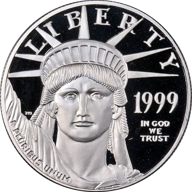 1999-W $100 Platinum Eagle Proof Coin in Original Government Packaging with COA (1 of 3)