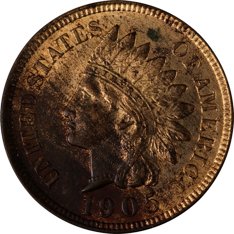 1905 Indian Cent Copper Coin Circulated Uncertified (1 of 2)