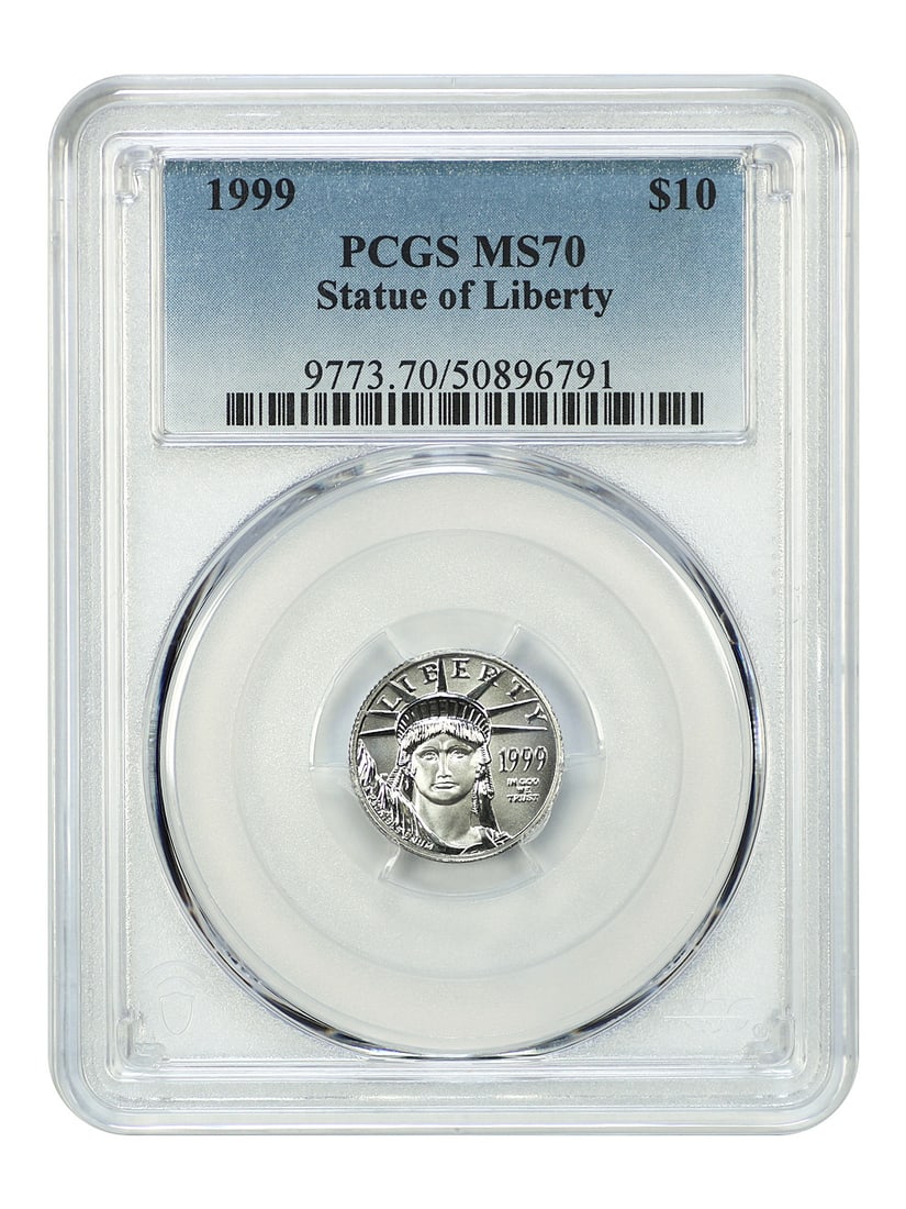 1999 Platinum Eagle $10 Coin PCGS MS70 Philadelphia Mint (1 of 4)