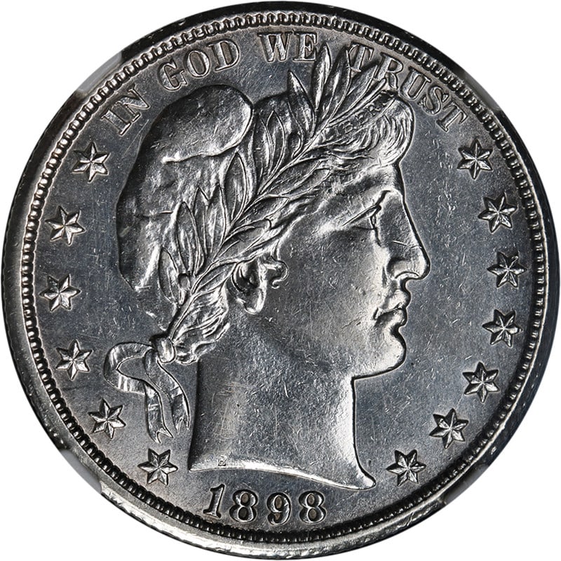 NGC AU Details 1898-O Silver Barber Half Dollar with Strong Strike (1 of 4)