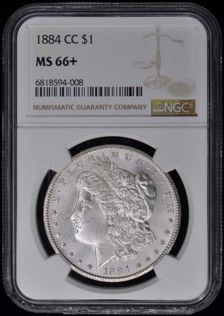 1884-CC Morgan Dollar NGC MS66+ Uncirculated Silver Coin (1 of 2)