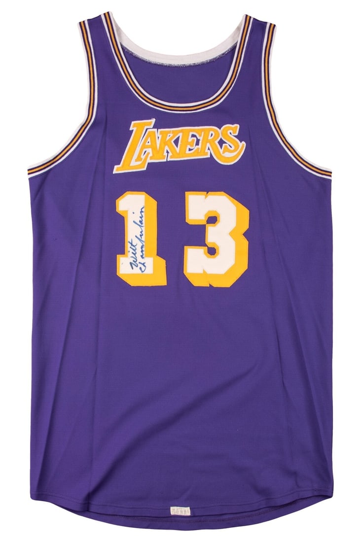 Wilt Chamberlain Signed Game Used Lakers Jersey MEARS A10 JSA COA: Wilt Chamberlain Signed Game Used Lakers Jersey MEARS A10 JSA COA This is a remarkable game-used Los Angeles Lakers jersey signed by the legendary Wilt Chamberlain. An iconic figure in basketball hist