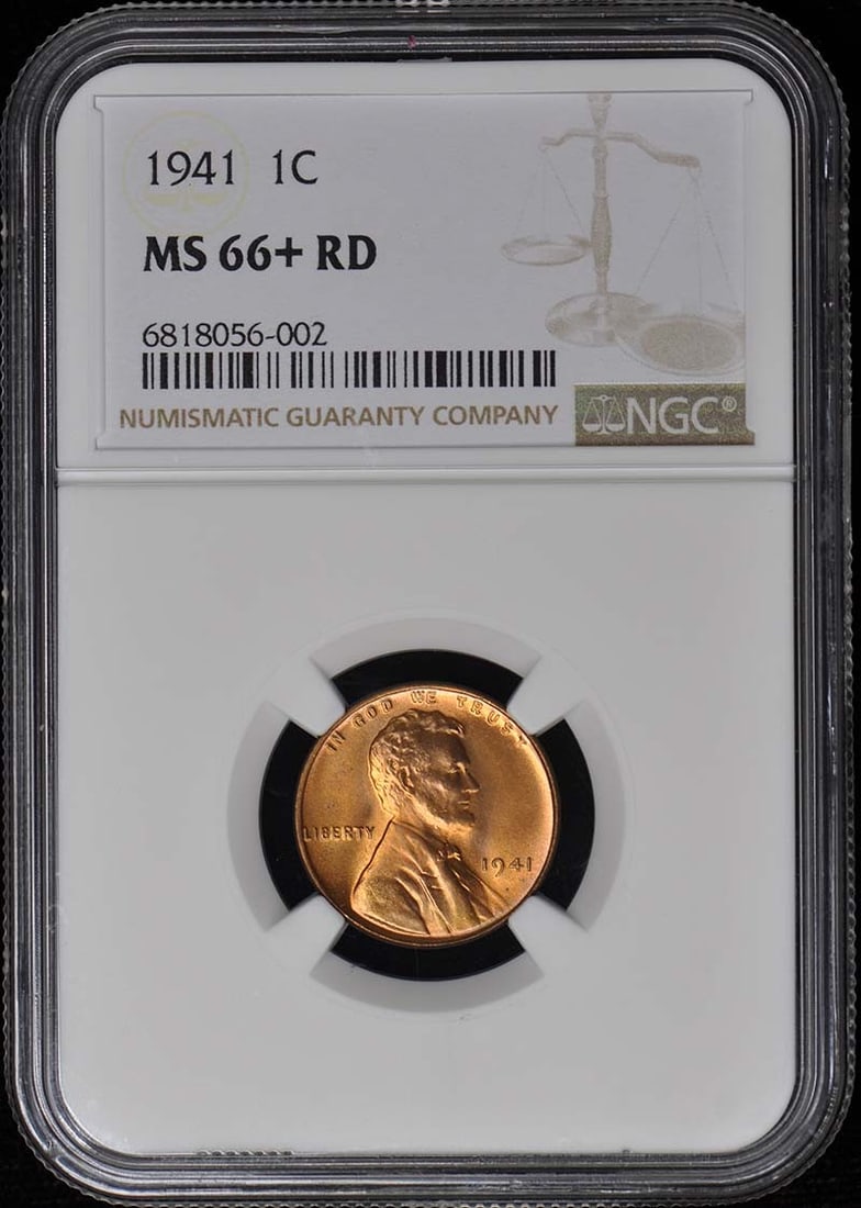 1941 NGC MS66+RD Wheat Reverse Lincoln Cent Uncirculated (1 of 2)