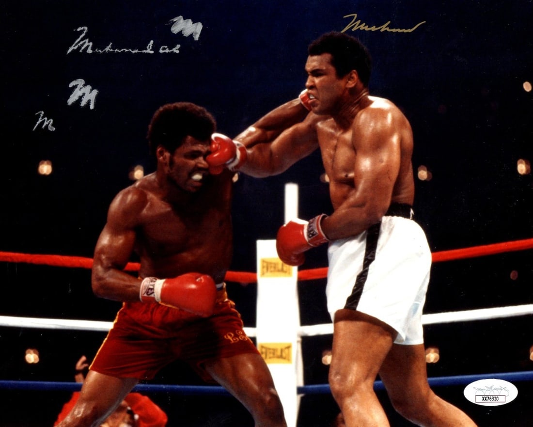 Muhammad Ali Autographed 8X10 Photo Gold Ink JSA Certified (1 of 2)