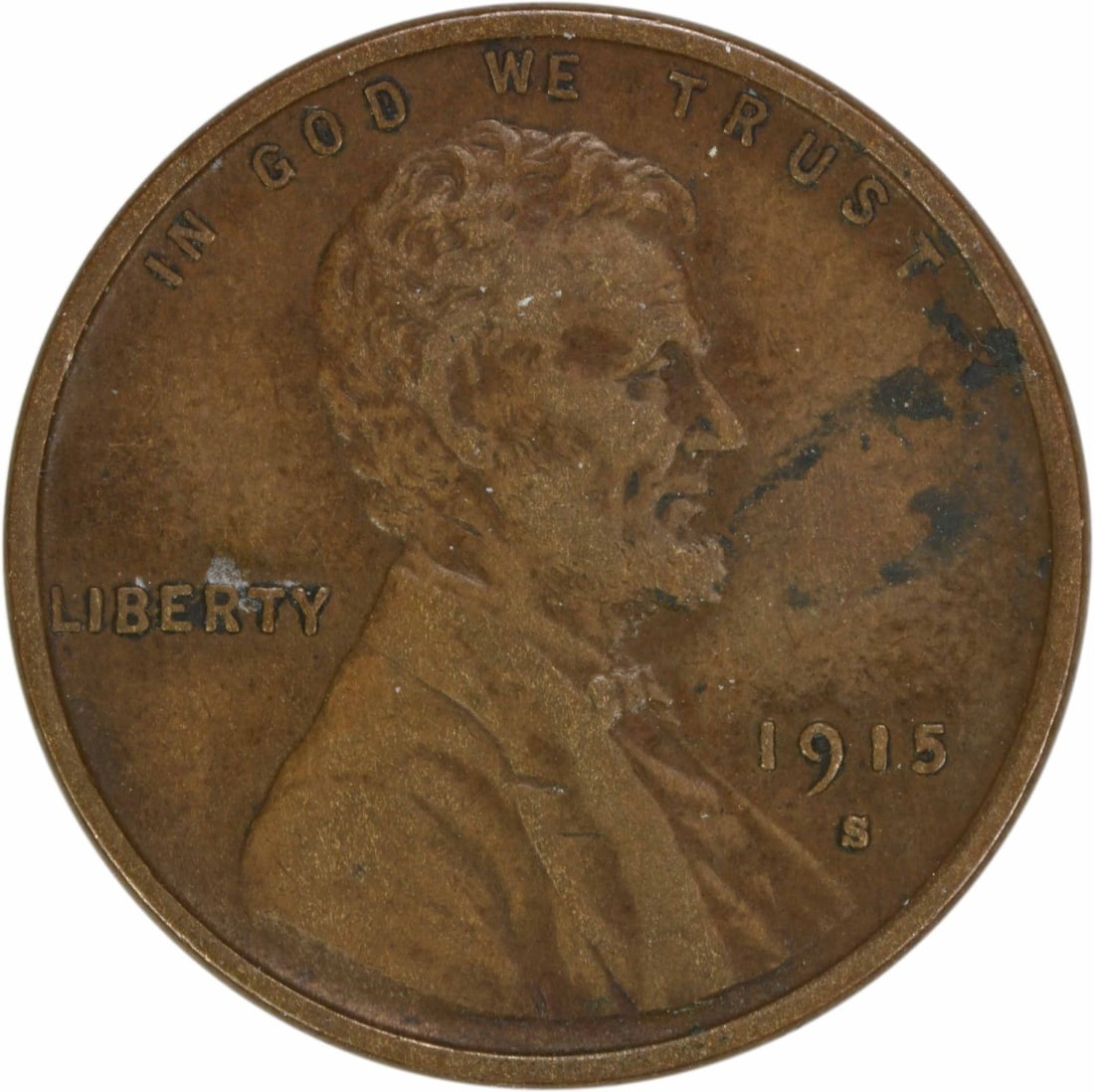 1915-S Lincoln Wheat Cent EF Uncertified Copper Coin (1 of 2)