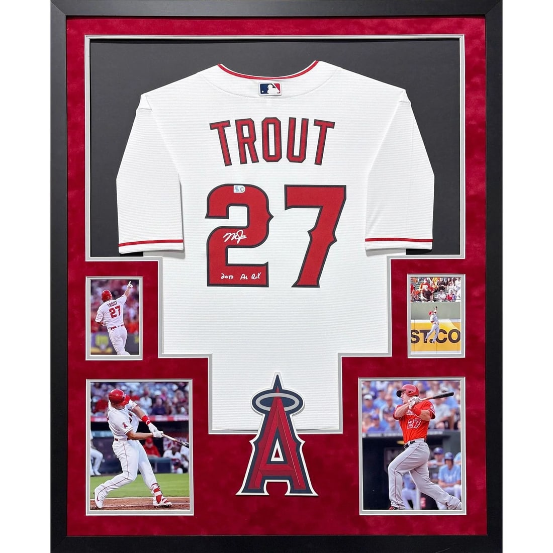 Mike Trout Signed Framed Jersey MLB COA Los Angeles Angels: Mike Trout Signed Framed Jersey MLB COA Los Angeles Angels This is a pre-owned, autographed Mike Trout framed jersey, showcasing the iconic Los Angeles Angels of Anaheim logo. Authenticated by MLB, th