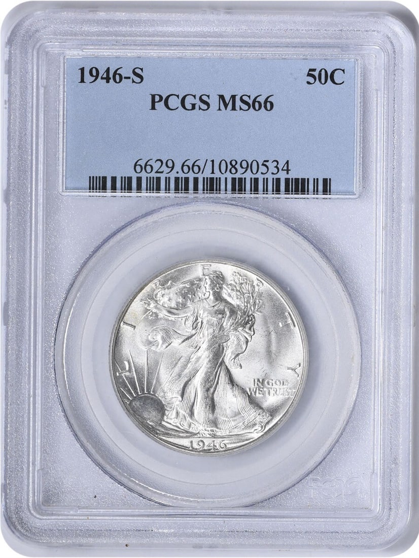 1946-S Walking Liberty Silver Half Dollar MS66 PCGS Uncirculated (1 of 2)