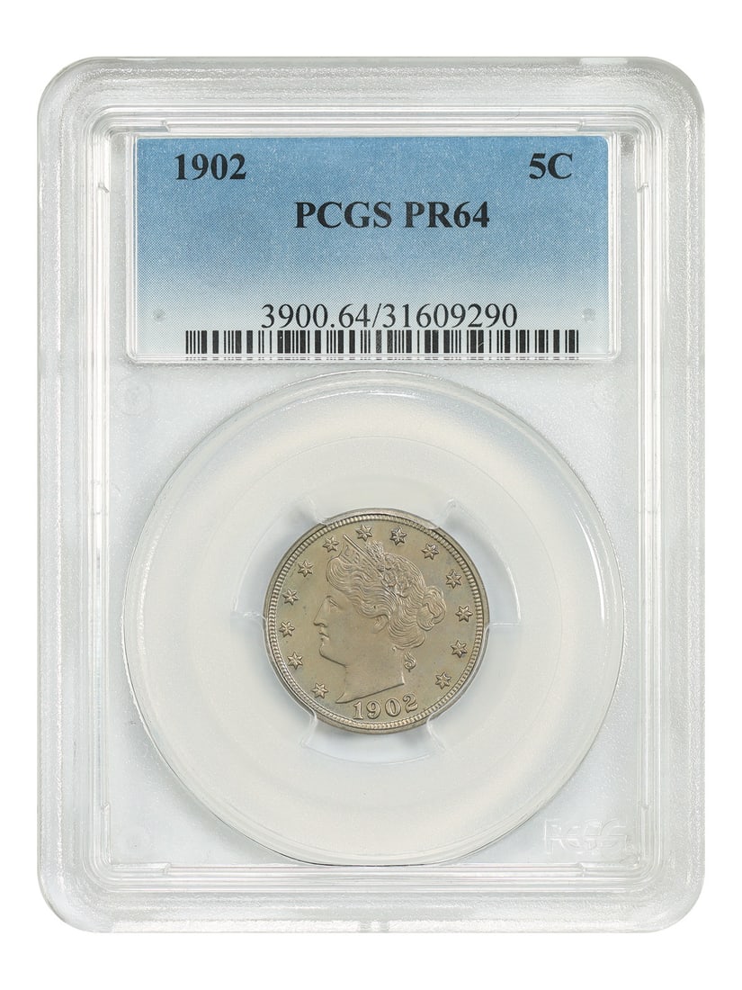 1902 Liberty Nickel Proof 5C PCGS Graded PR64 Philadelphia (1 of 6)