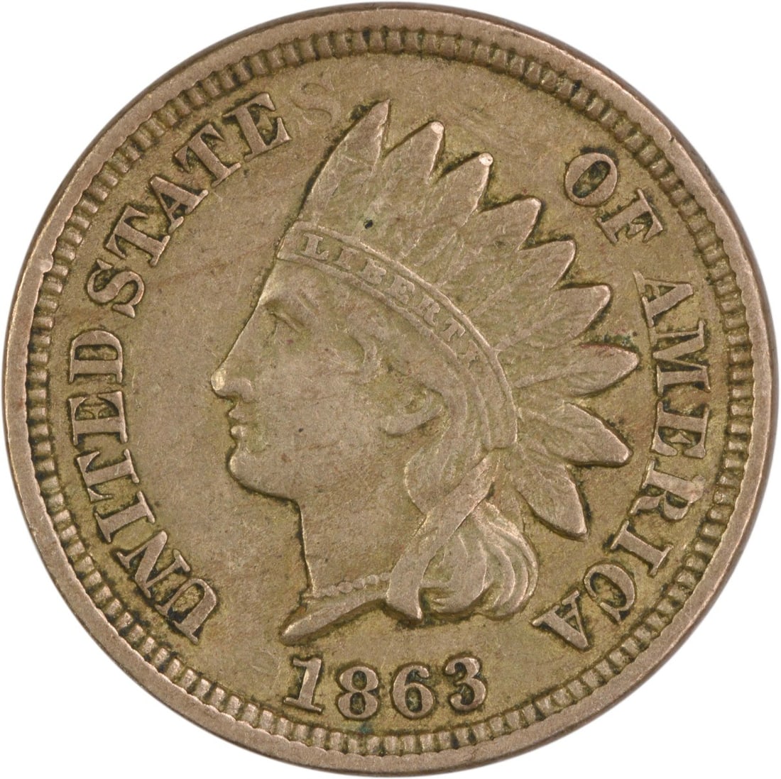 1863 Indian Head Cent EF Uncertified Philadelphia Mint (1 of 2)