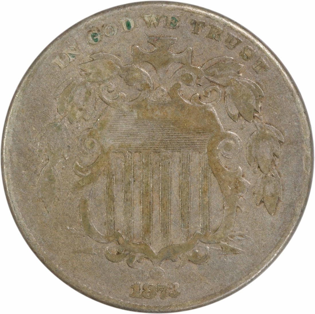 1873 Shield Nickel Open 3 VF Uncertified 5C Philadelphia (1 of 2)
