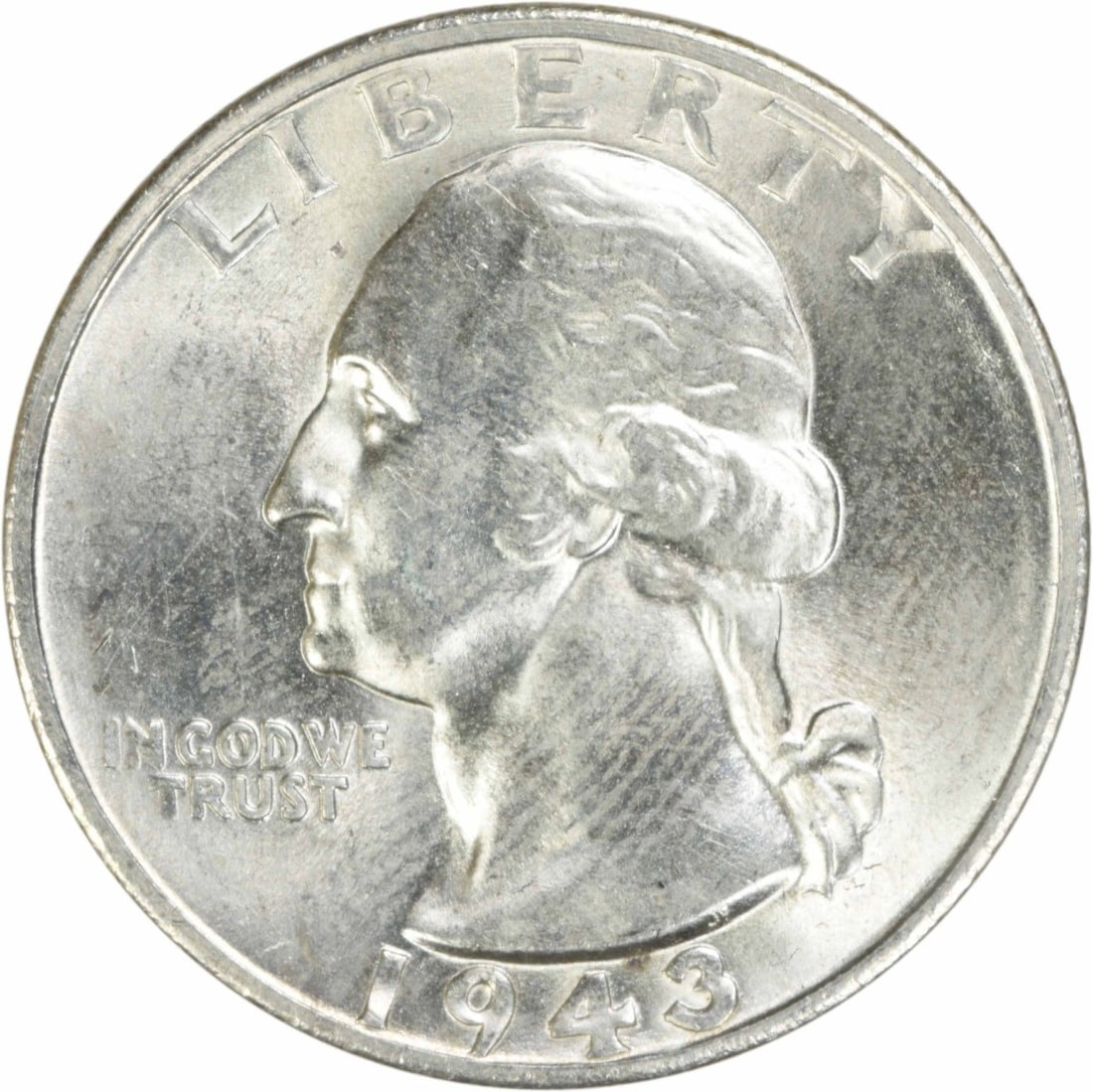 1943 S Silver 25 Cent Washington Quarter Uncirculated Choice BU Uncertified (1 of 2)